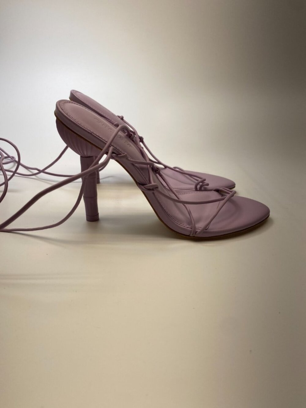 Cult Gaia Womens Strappy Leather Lavender Lace Up Heel Sandal Sz 7 - Picture 5 of 9